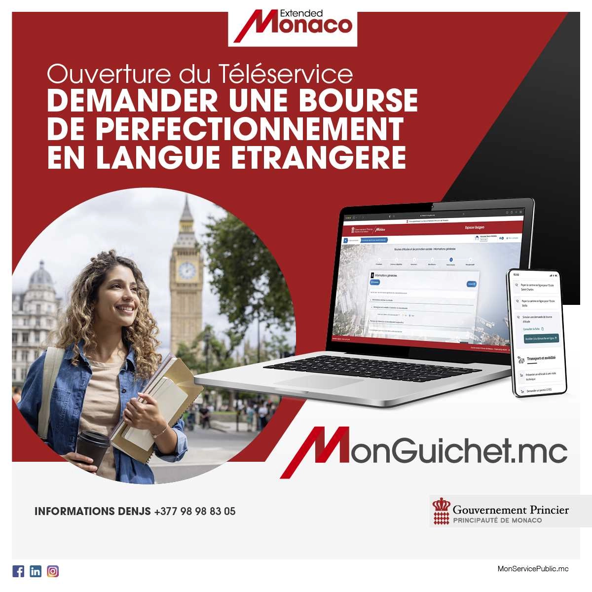 bourse de perfectionnement en langue