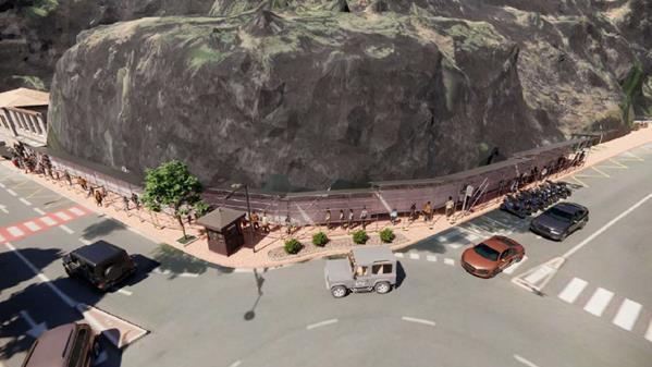 Improvements to safety of rocky slope overhanging Place d’Armes